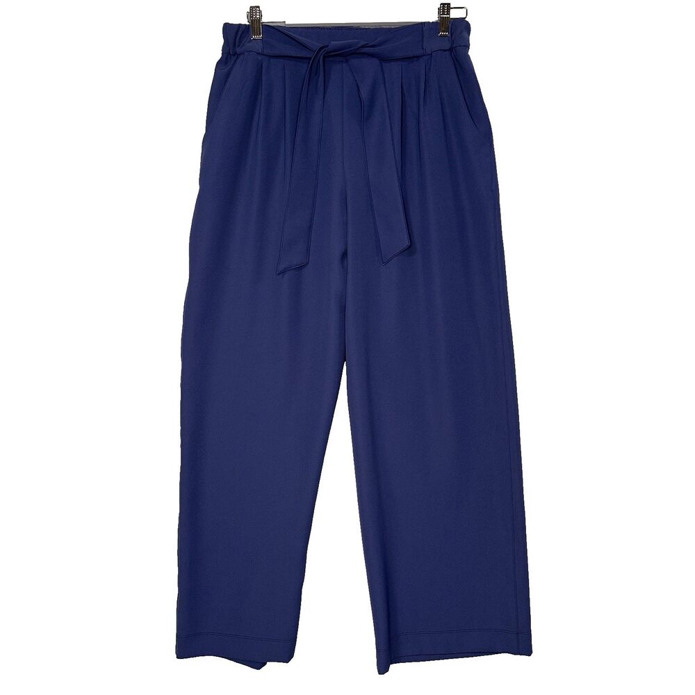 Lululemon Noir Pant Wide Leg Tie Waist Gatsby Blue size 10